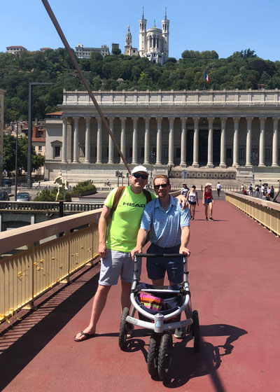 Rollator on the bridge