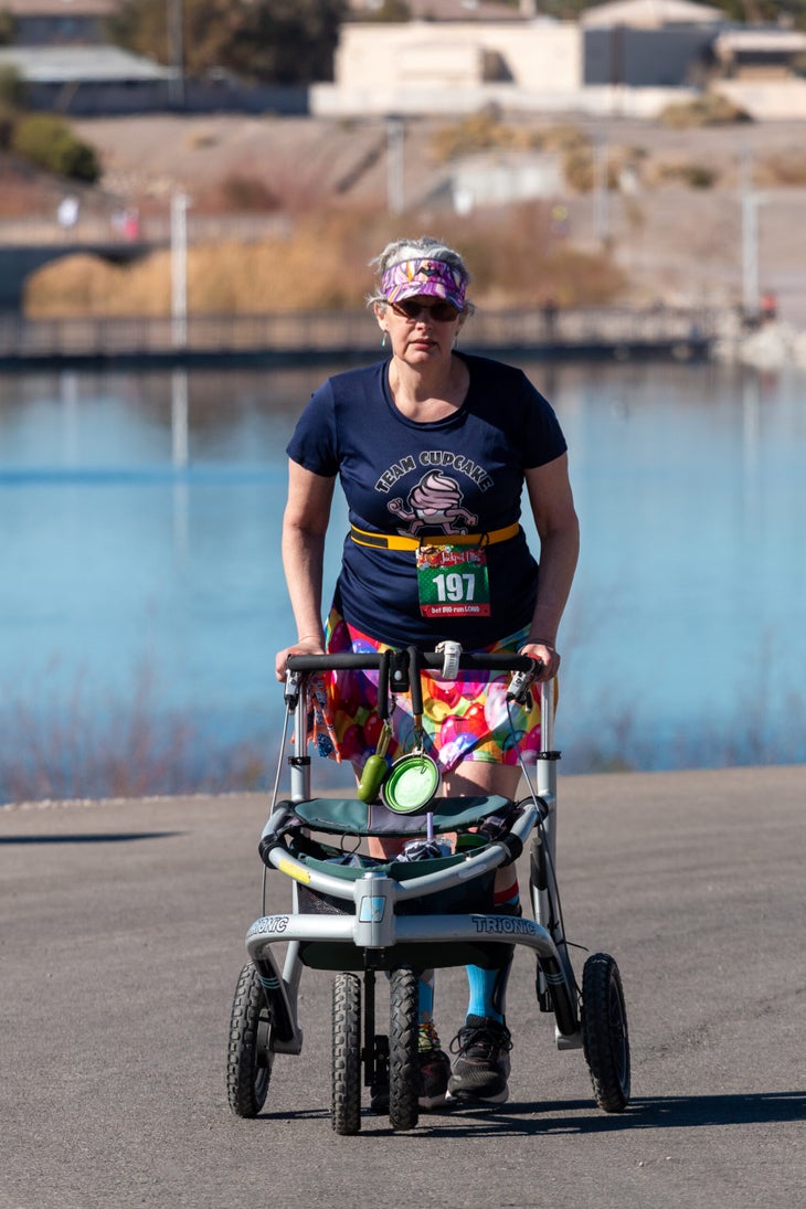 At Jackpot, she completed about 45 miles in her first 24 hours.
